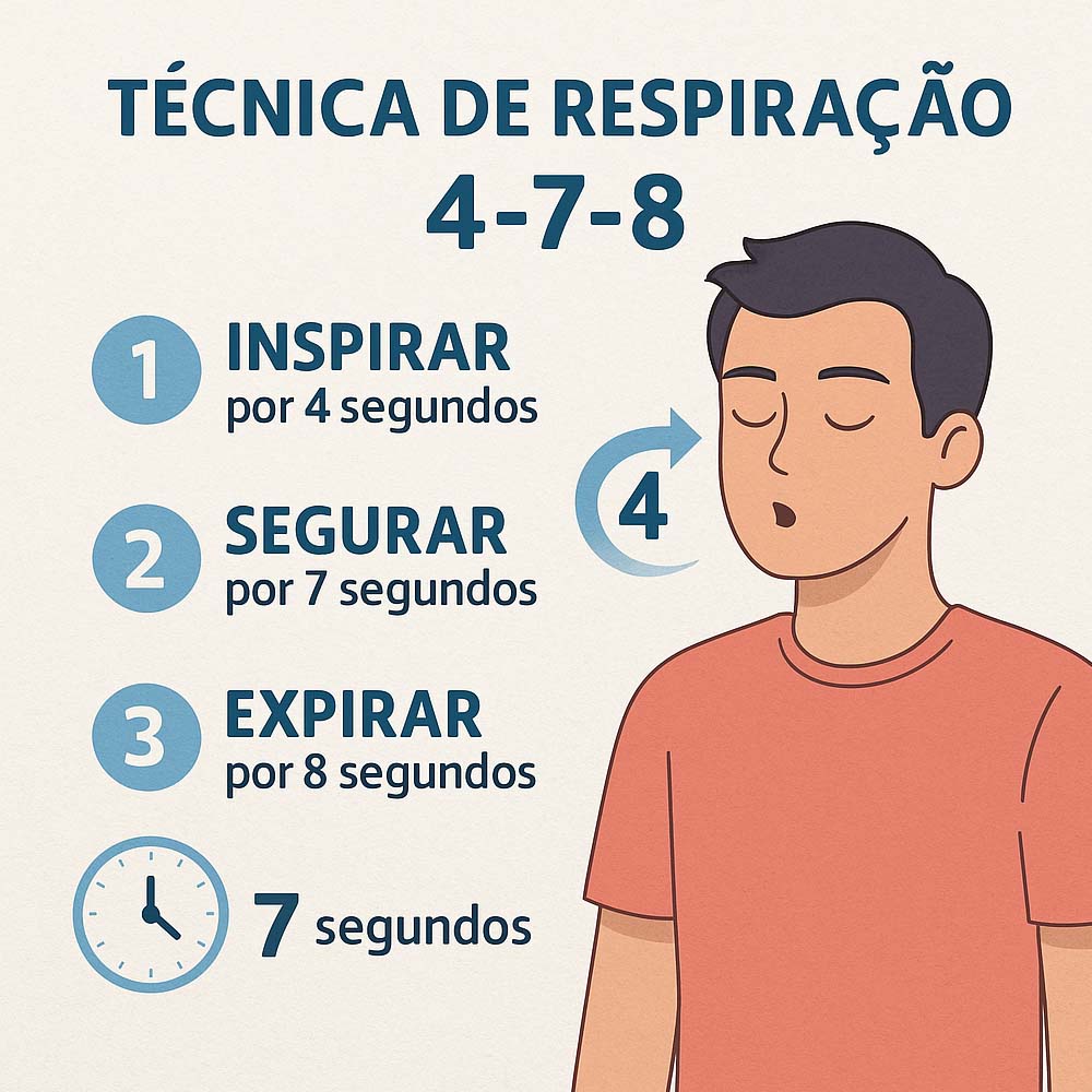 técnica de respiração 4-7-8 - como dormir melhor